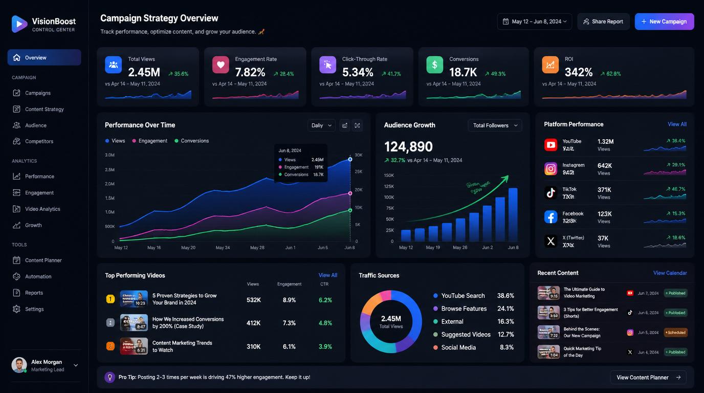 VIDIANOX campaign strategy and promotion dashboard